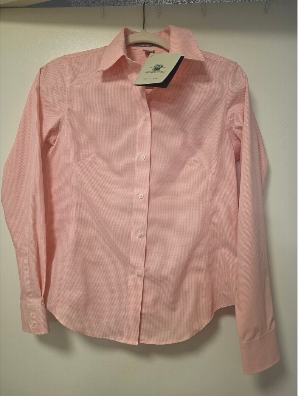 NWT Chestnut Hill Pink Gingham Oxford  Shirt